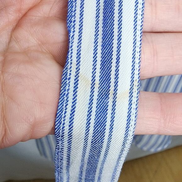 American Eagle Blue & White Striped Sleeveless Button Front Summer Dress Large - Picture 7 of 11